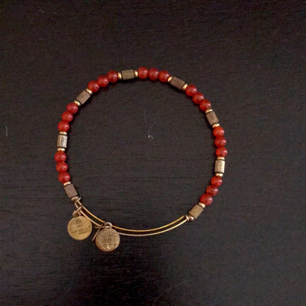 Alex and Ani red beaded bracelet